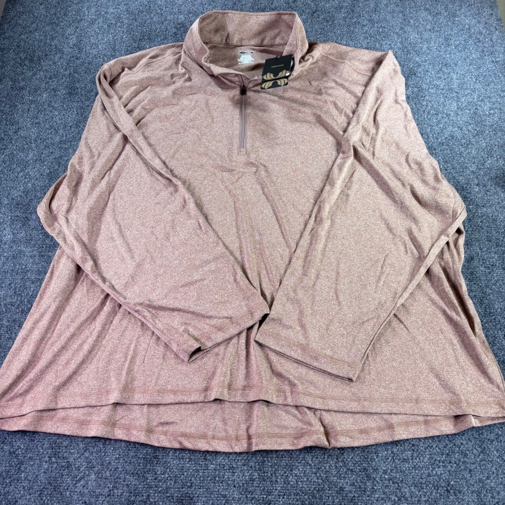 Moheen Pullover Mens 5XL Heather Copper Quarter Zip UPF 50+ New With Tags Golf